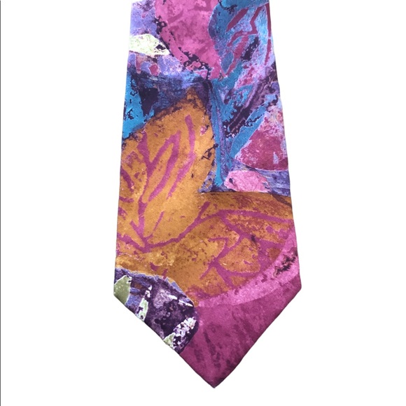 Jonathan Stewart Mens Tie Necktie Multicolor Abstract - Picture 2 of 5
